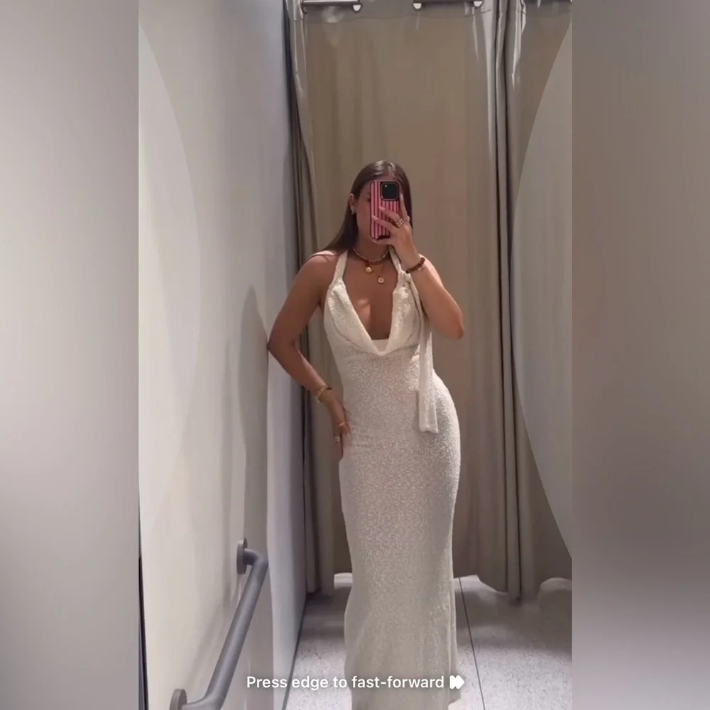 Zara Cowl Neck Maxi Dress - Picture 1 of 5